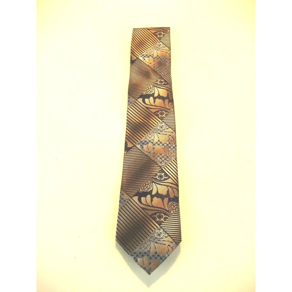 NWOT Pravata  Gray Microfibre Abstract Design Necktie